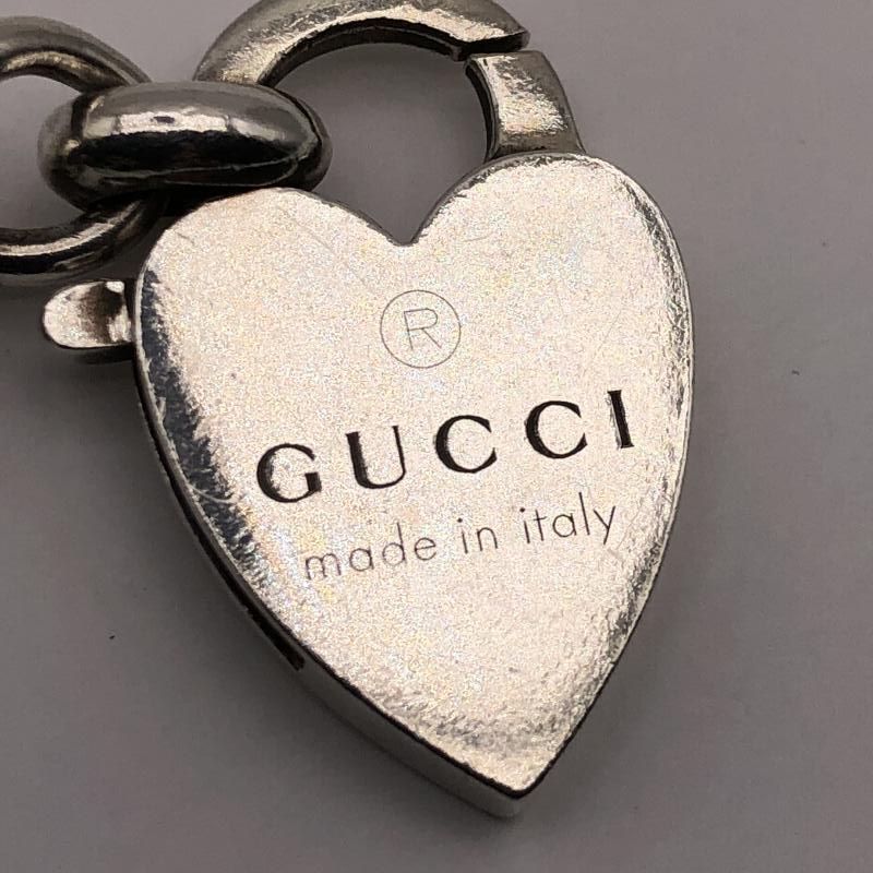 中古】GUCCI ハートチェーンブレスレット シルバー925 サイズ21 △留め 