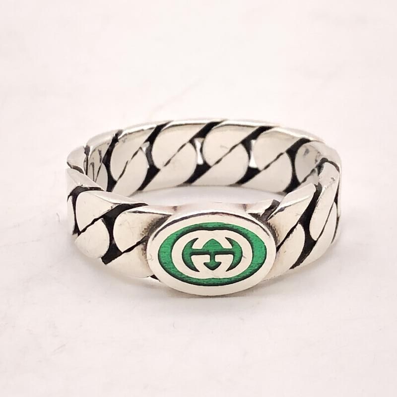中古】GUCCI インターロッキングG チェーンリング ＃18 グッチ[17