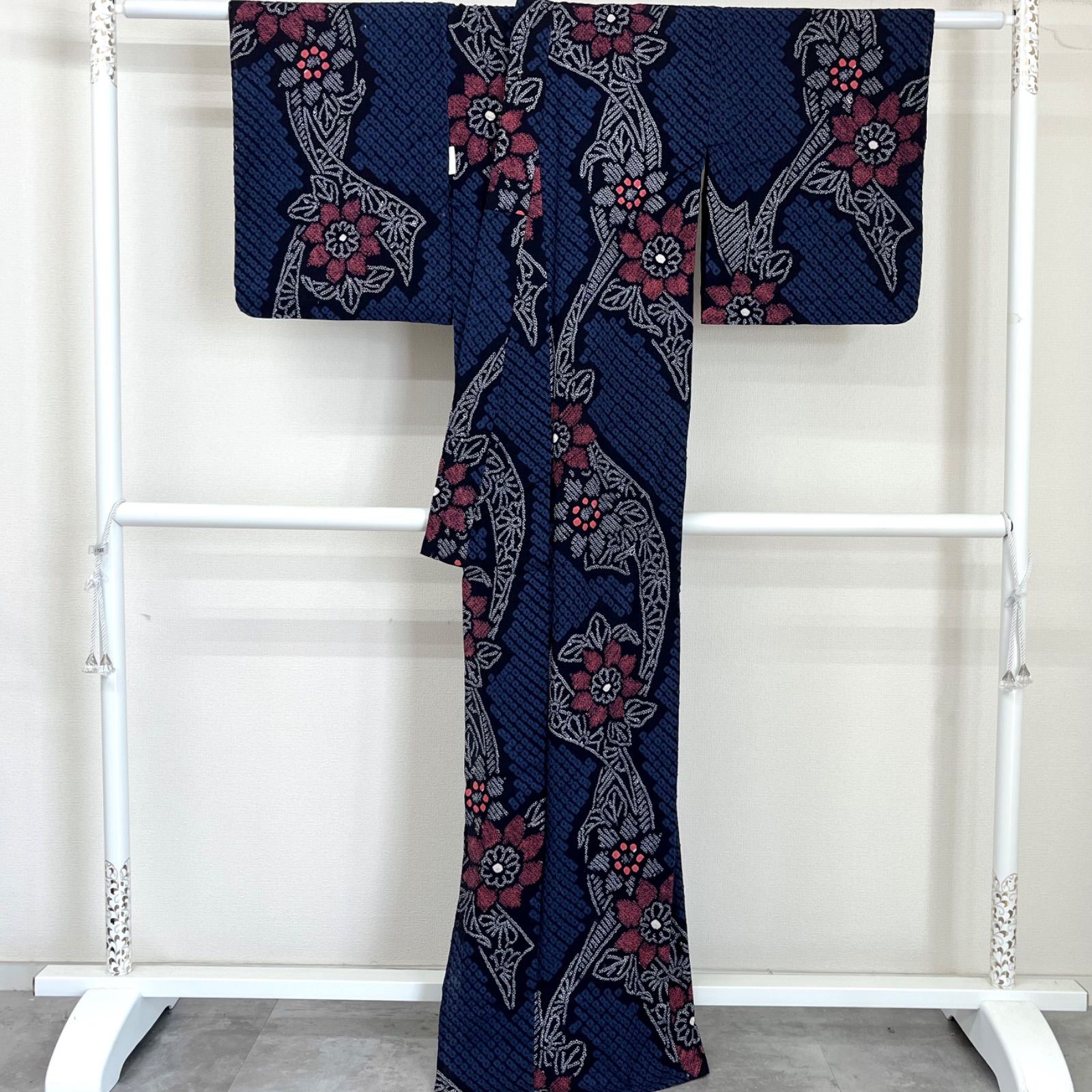 美品 逸品 単衣 夏物 木綿 有松絞り 浴衣 K1386 - メルカリ