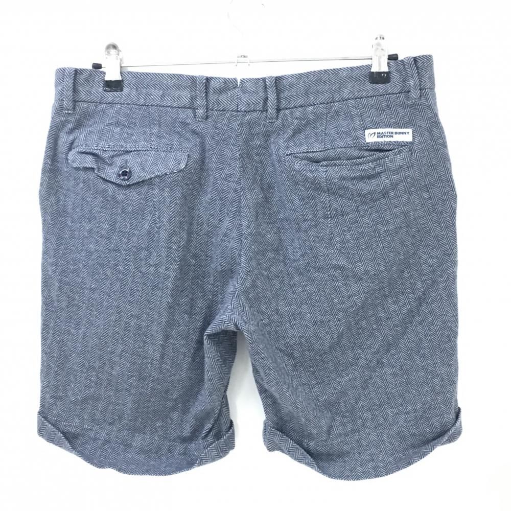 マスターバニー ハーフパンツ ネイビー ヘリンボーン コットン100