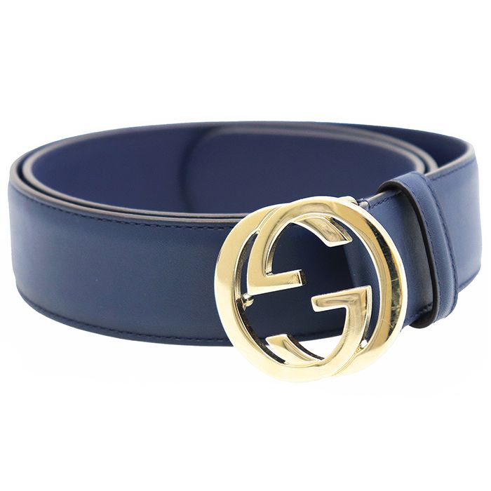 Gucci ベルト GGロゴ ゴールドバックル サイズ90（36インチ 美品】GUCCI グッチ レザーベルト サイズ 90・36 メンズ レディース