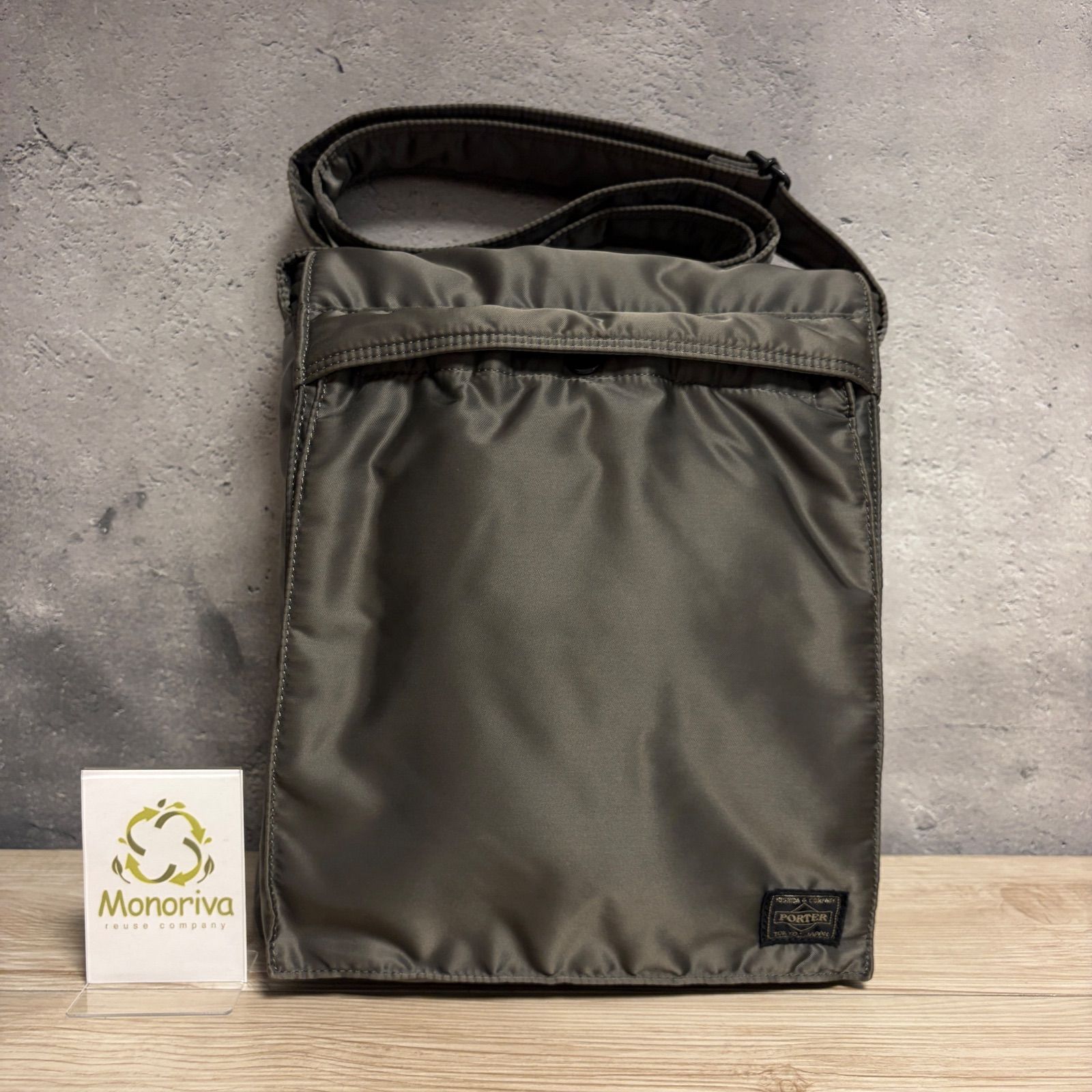 ☘️ ✨美品✨ PORTER タンカー 旧ファスナー ショルダーバッグ シルバーグレー orange Box1-998