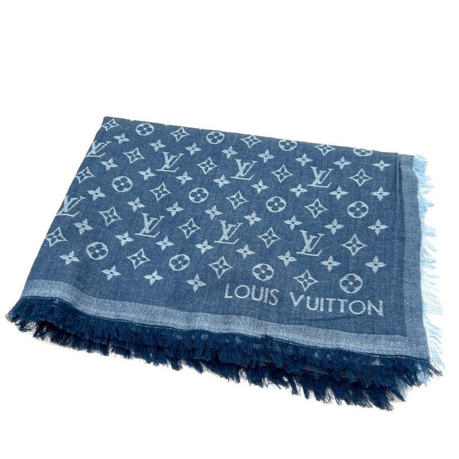 LOUIS VUITTON ストール・モノグラム エッセンシャル ブルー LOUIS VUITTON ルイヴィトン ストール モノグラム エッセンシャル
