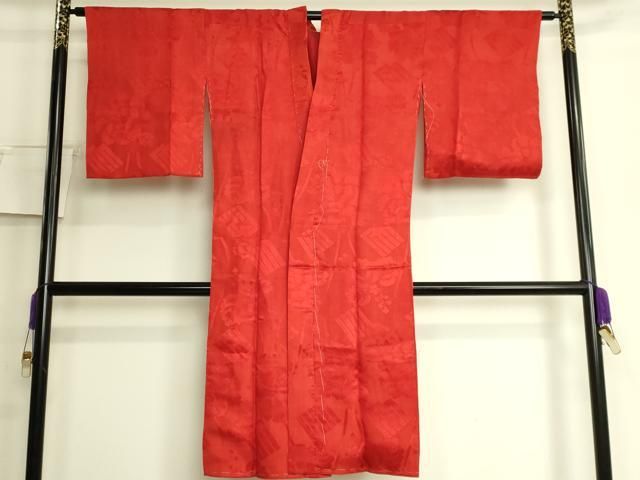 平和屋着物●アンティーク　大正ロマン　長襦袢　袷　花源氏香地紋　逸品　DZAB6033kh6