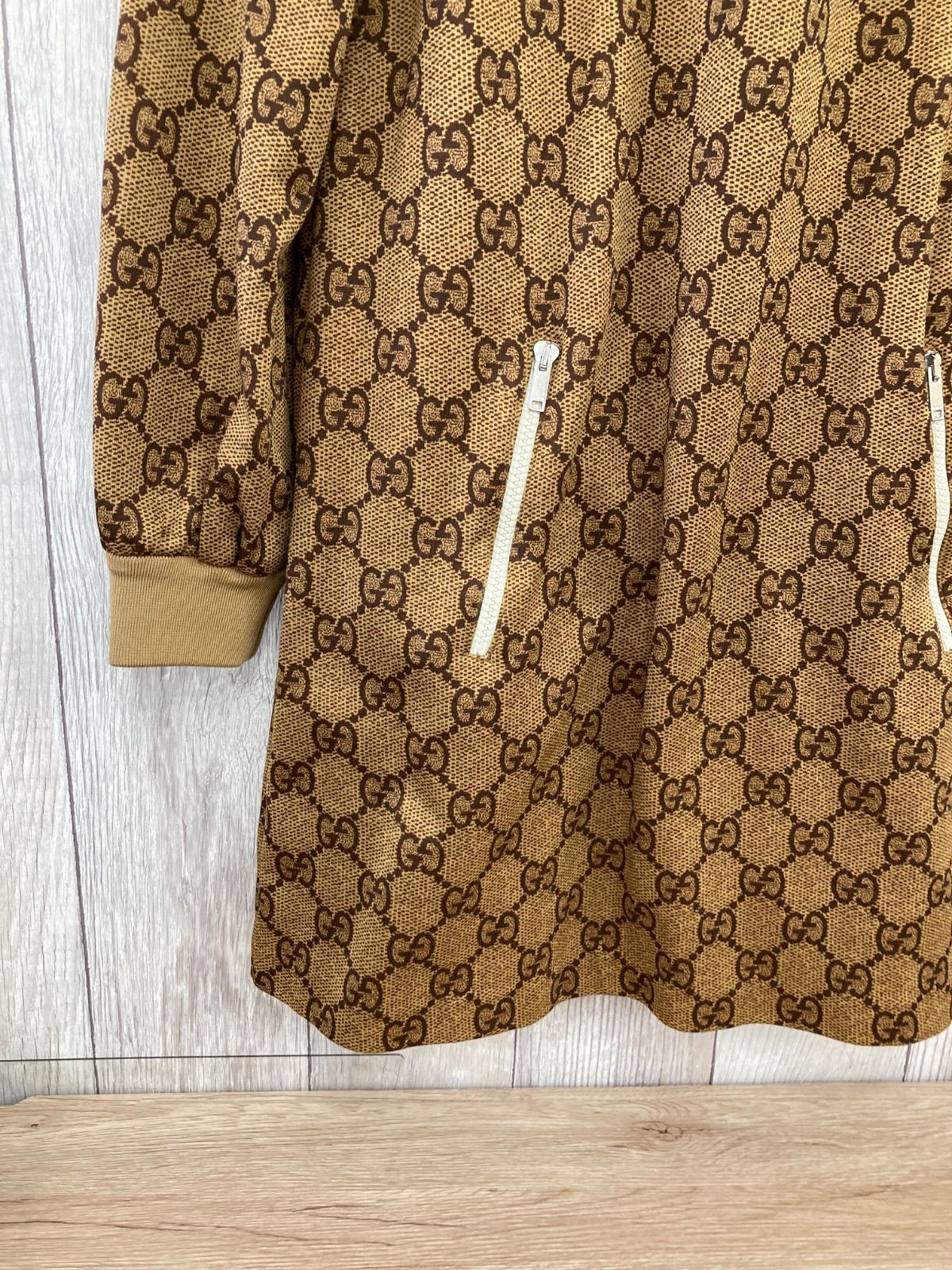 GUCCI グッチ ロゴ テクニカル ジャージー ドレス ワンピース XSサイズ 