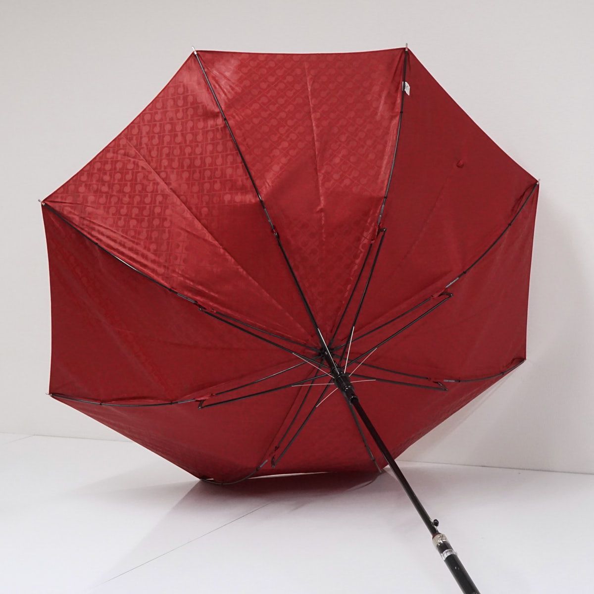 耐風傘 GHERARDINI ゲラルディーニ USED美品 モノグラム レッド 日本製