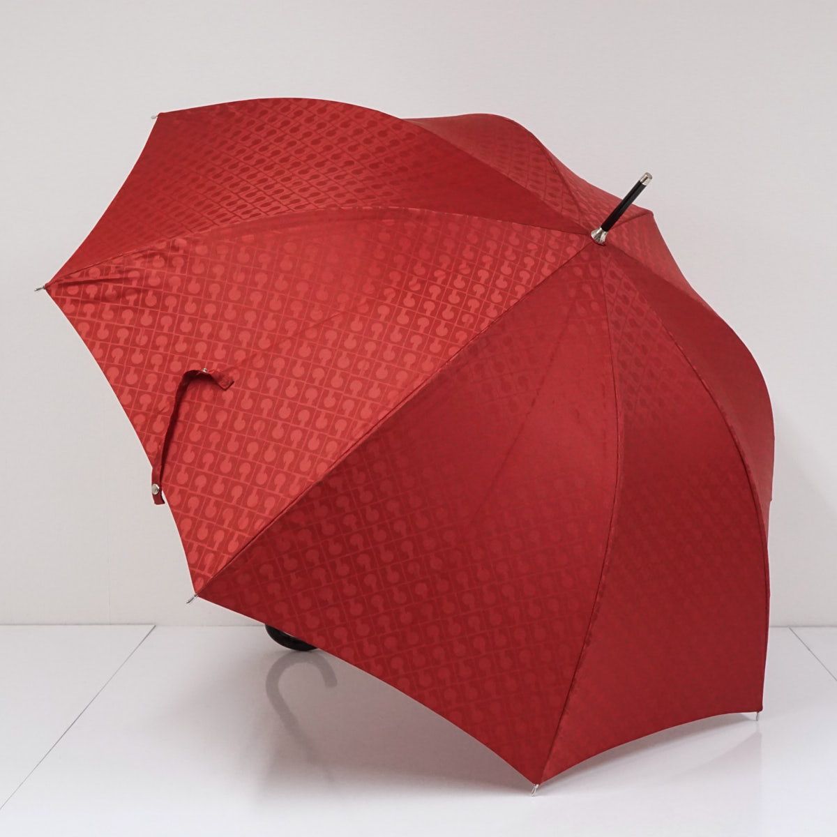 耐風傘 GHERARDINI ゲラルディーニ USED美品 モノグラム レッド 日本製 耐風傘 GHERARDINI ゲラルディーニ USED美品 モノグラム レッド 日本製