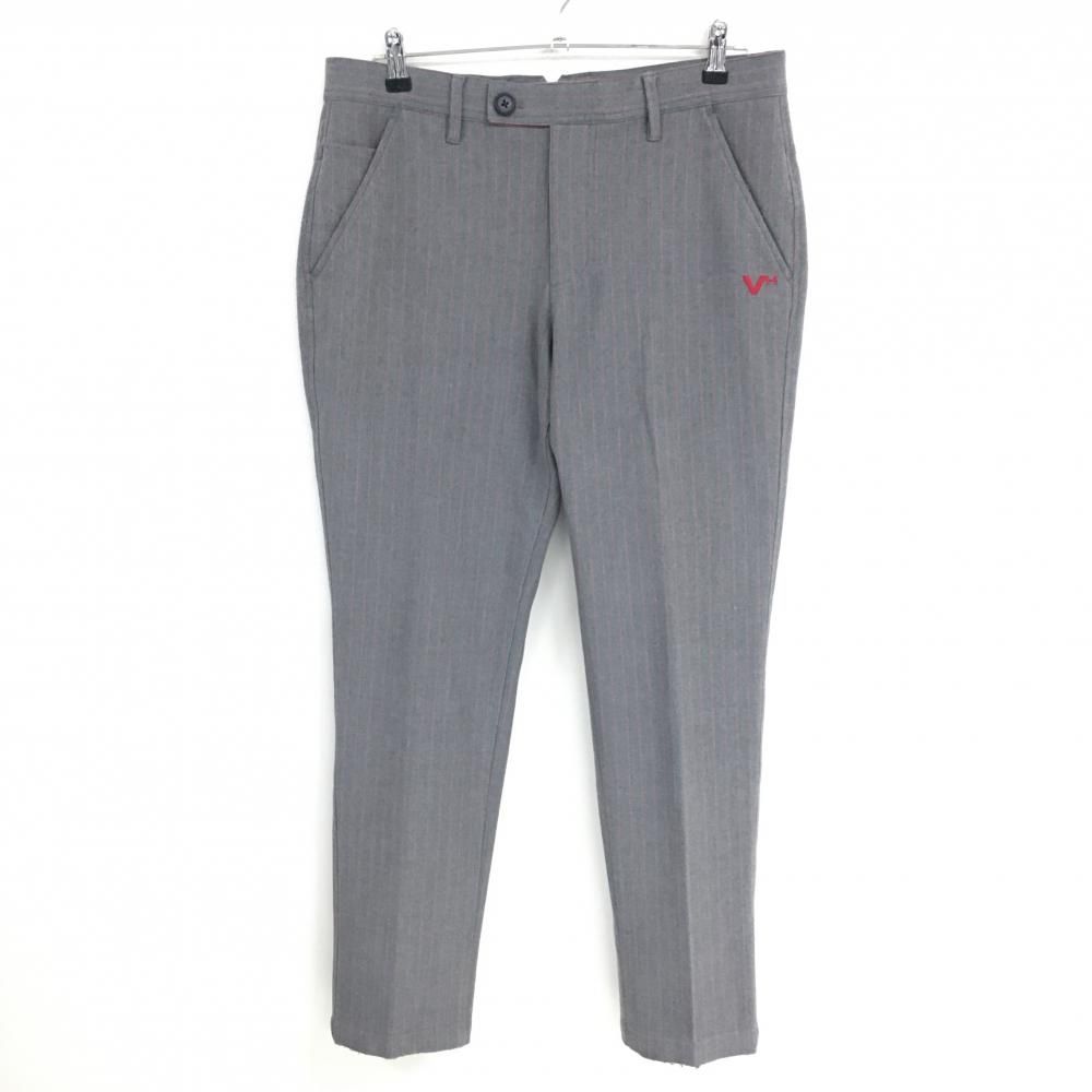 ビバハート パンツ グレー×レッド ストライプ ロゴ刺しゅう メンズ 85