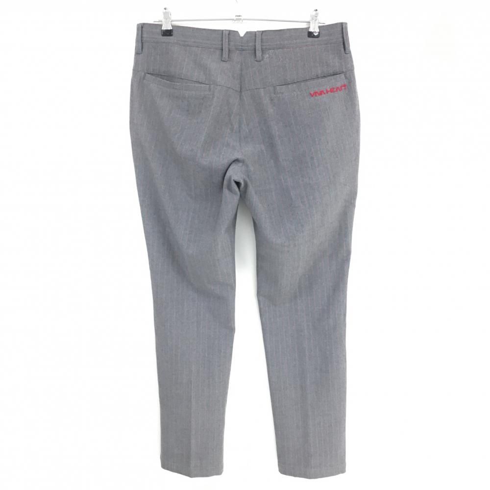 ビバハート パンツ グレー×レッド ストライプ ロゴ刺しゅう メンズ 85