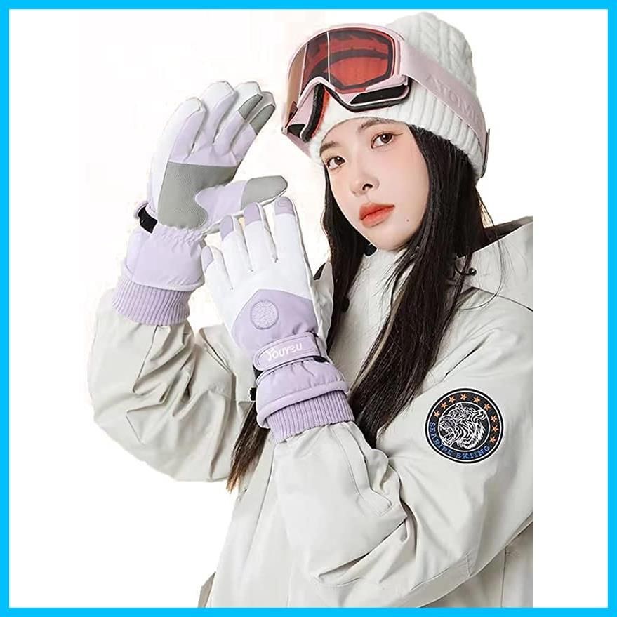 【特価セール】フリーサイズ 撥水加工 男女兼用 雪かき手袋 冬手袋 防風 防寒グローブ バイクグローブ タッチパネル対応 スノーボードグローブ Vitadoroスキーグローブ