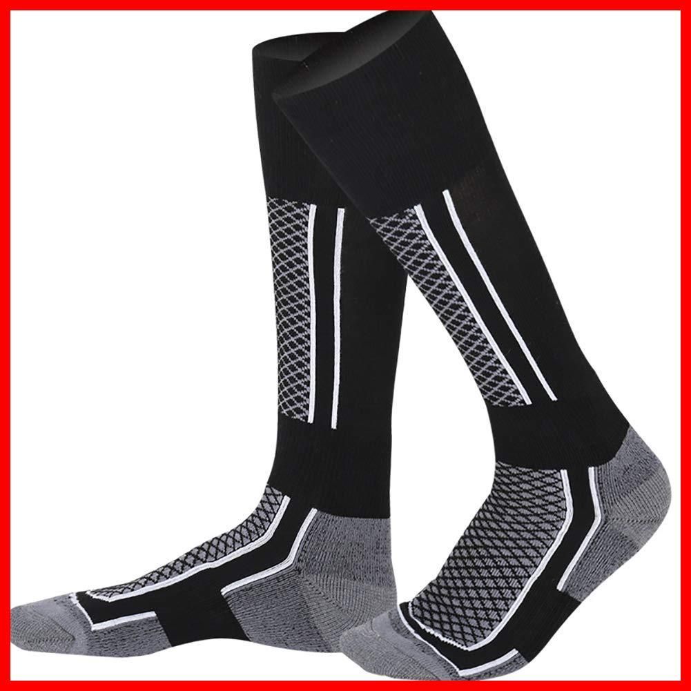 【新着商品】アウトドア 男子 登山用 ランニング スポーツ スノーボード用 防寒 スキー靴下 ロング ジュニア 厚手 通気 メンズ 黒 スキーソックス