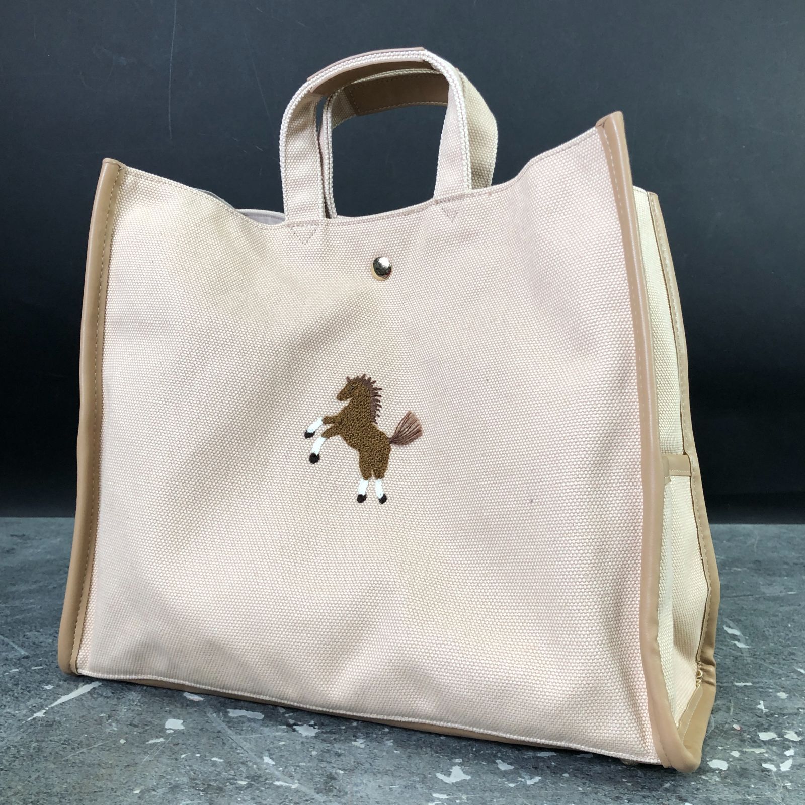SEVEN TEN セブンテン ワンポイント 刺繍 トートバッグ レディース 鞄