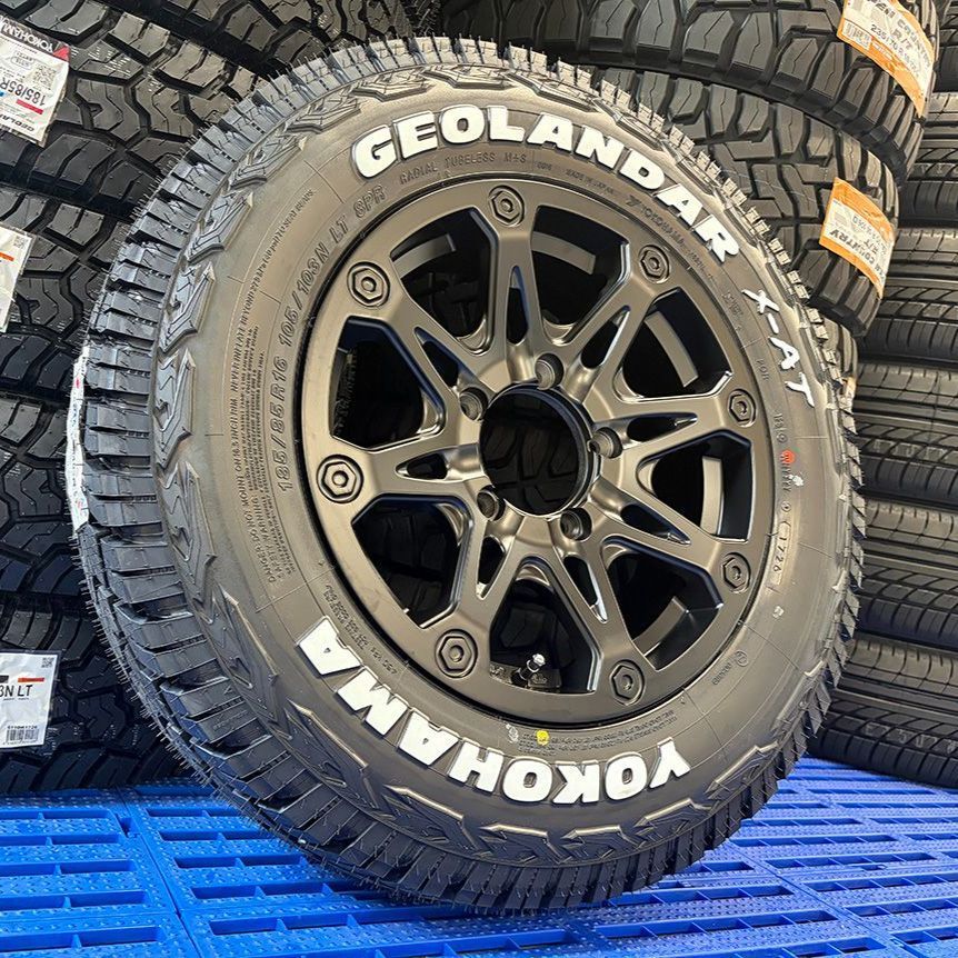 ジムニー JB64 JB23 等 タイヤホイール 16インチ ヨコハマ ジオランダー X-AT 185/85R16 新品 バウンティーコレクション BDX08