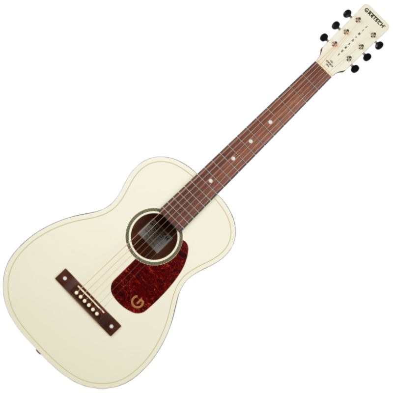GRETSCH Jim Dandy Parlor LTD, Walnut Fingerboard, Tortoise Pickguard, Vintage White パーラーギター グレッチ