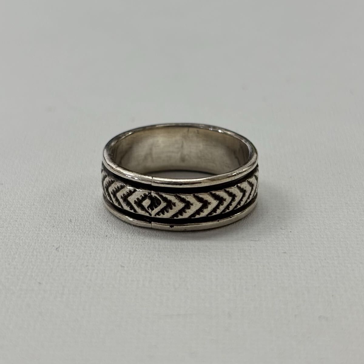 NAVAJO Bruce Morgan ナバホ族 シルバー リング サイズ 17号 位 805