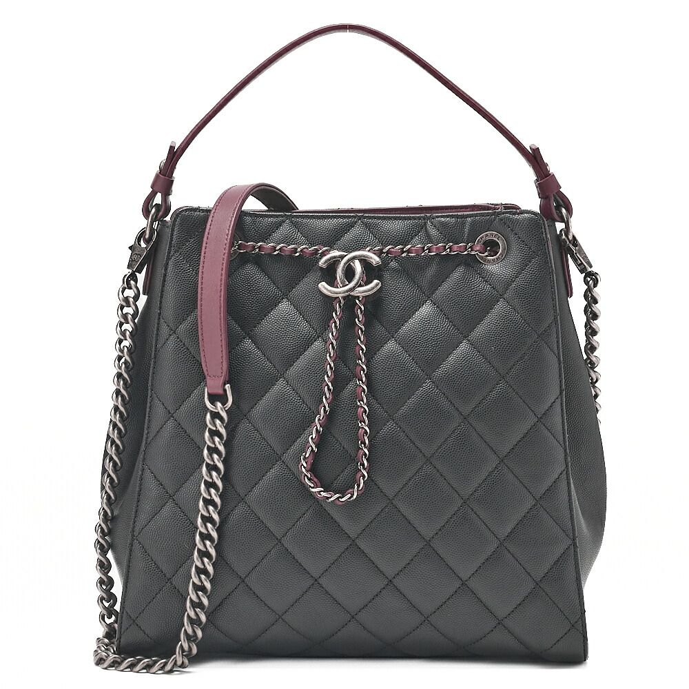 CHANEL シャネル 2wayチェーンショルダーバッグ マトラッセ 巾着型