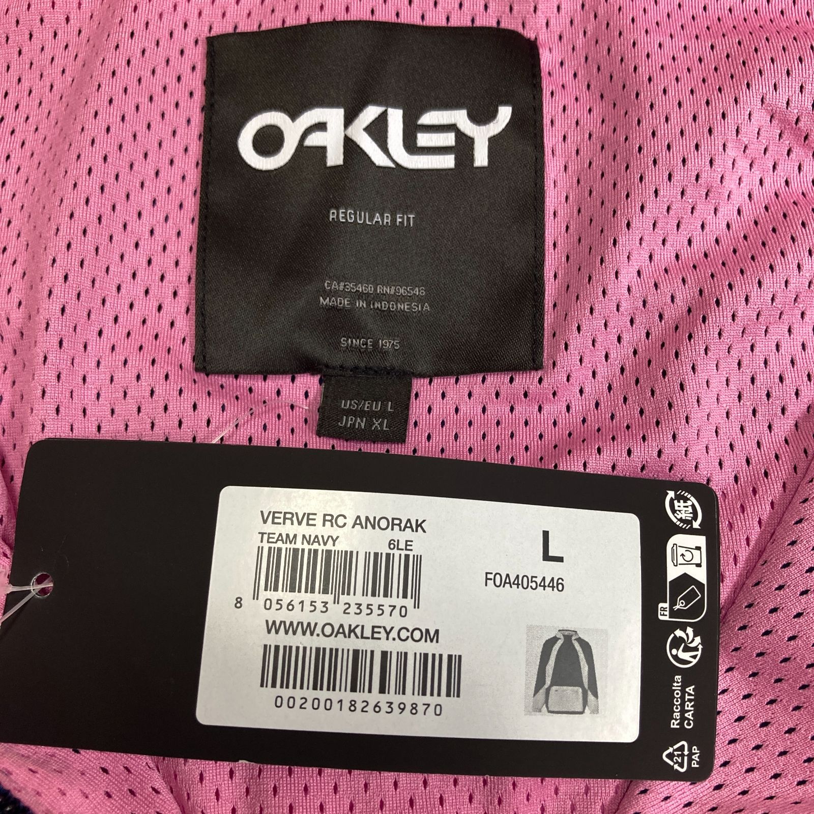 オークリー OAKLEY VERVE RC ANORAK ハーフジップジャンバー ウインド 