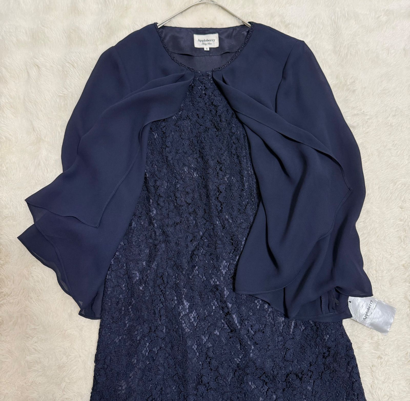Apploberry Tokyo Soir レースワンピース ネイビー 9AR フォーマル