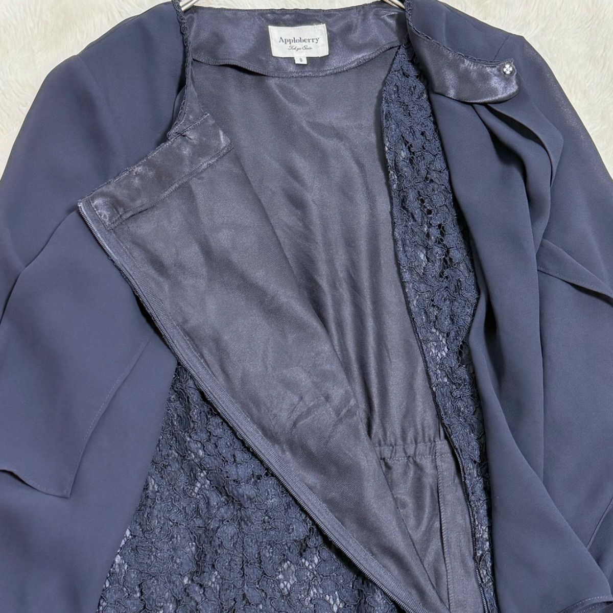 Apploberry Tokyo Soir レースワンピース ネイビー 9AR フォーマル