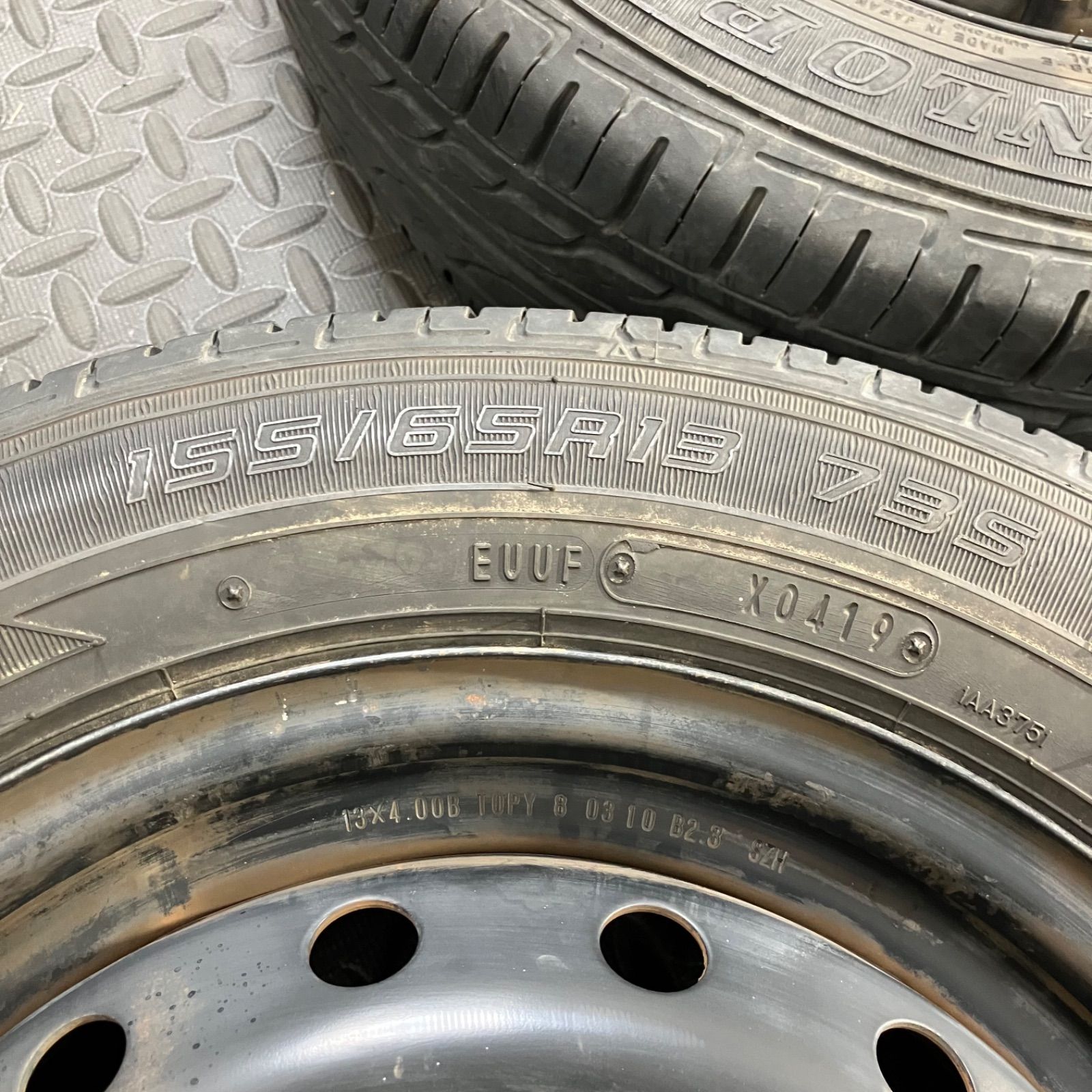 19年製 155/65R13 ダンロップ EC202 ホンダ ライフ JC1 ゼスト ザッツ