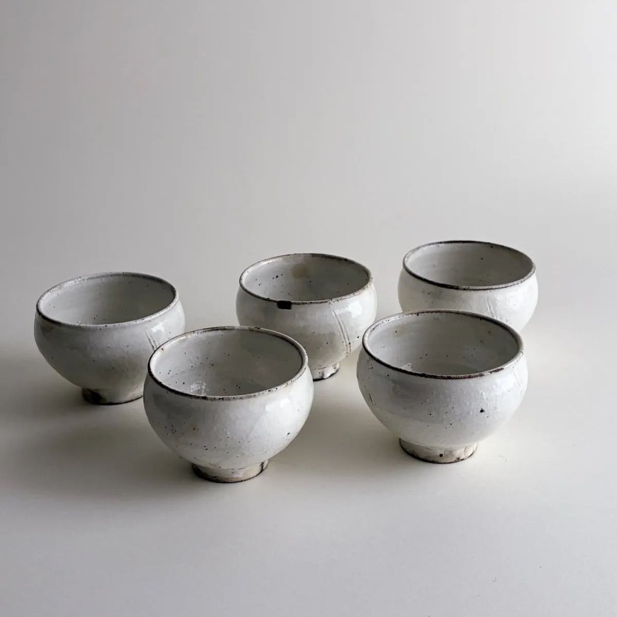 粉引 湯呑み カップ コップ 5客セット