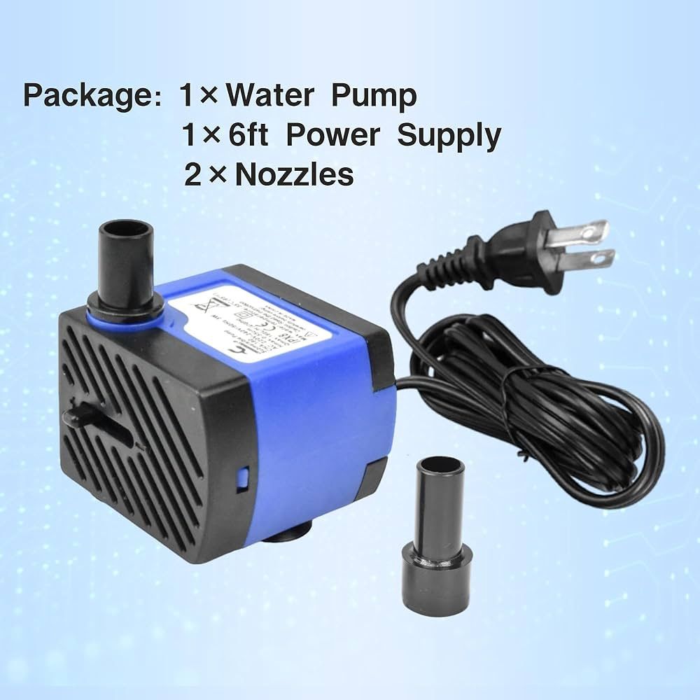 Conquerall CHA-350 92GPH 350L/H AC 110V水中ポンプ 5W ミニ調節可能