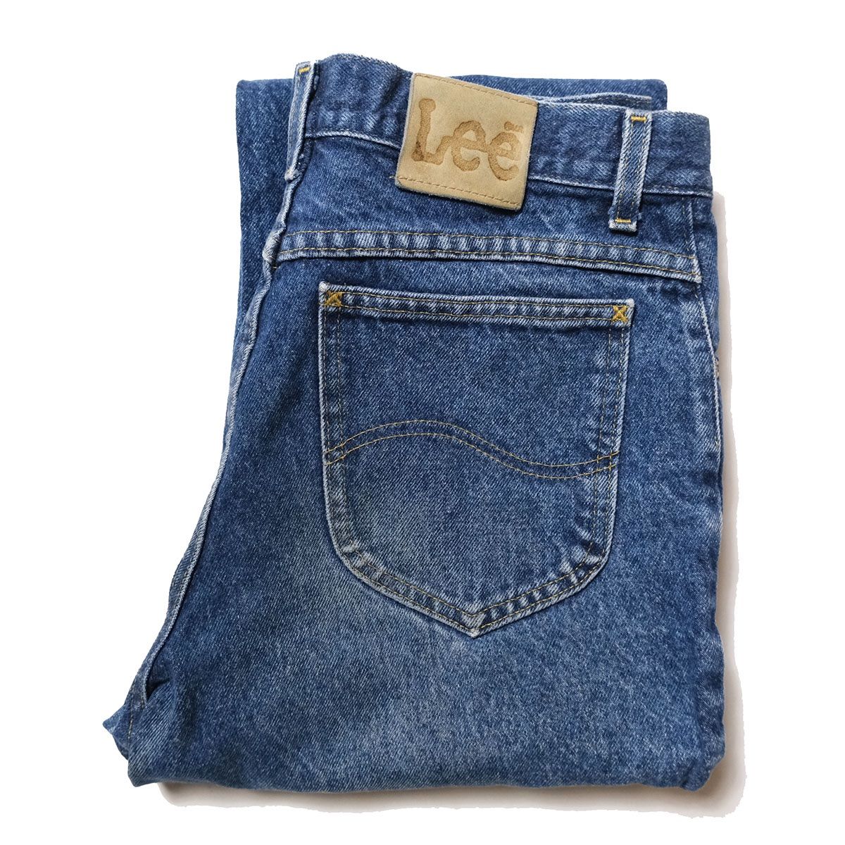 90's リー Lee 200 8989 ヒゲ入り ストレート デニムパンツ (33×32) ブルー 90年代 メキシコ製 旧タグ オールド アメリカ古着 USED ビンテージ ヴィンテージ