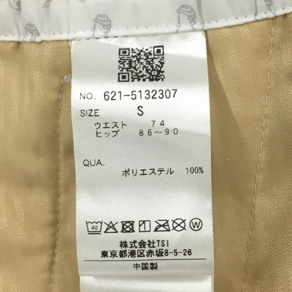 超美品】ピン ハーフパンツ 白 サッカー生地風 ロゴゴールド