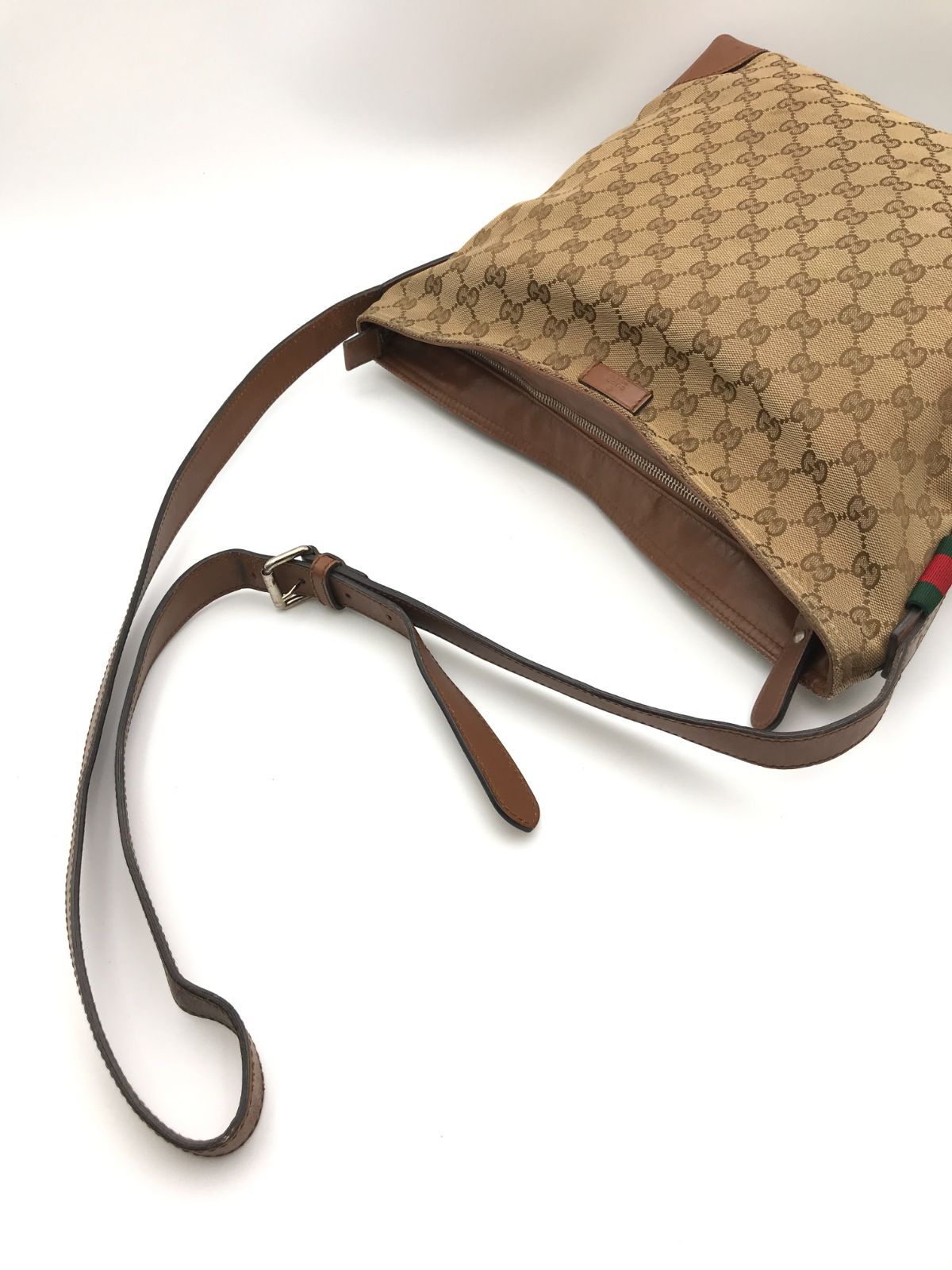 GUCCI グッチ ショルダーバッグ GGキャンバス シェリーライン クロス