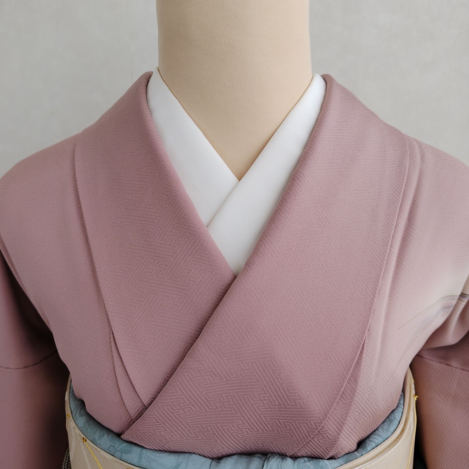 二部式着物 】ハンドメイド リメイク品 ✨️帯付け二部式かんたん着物 