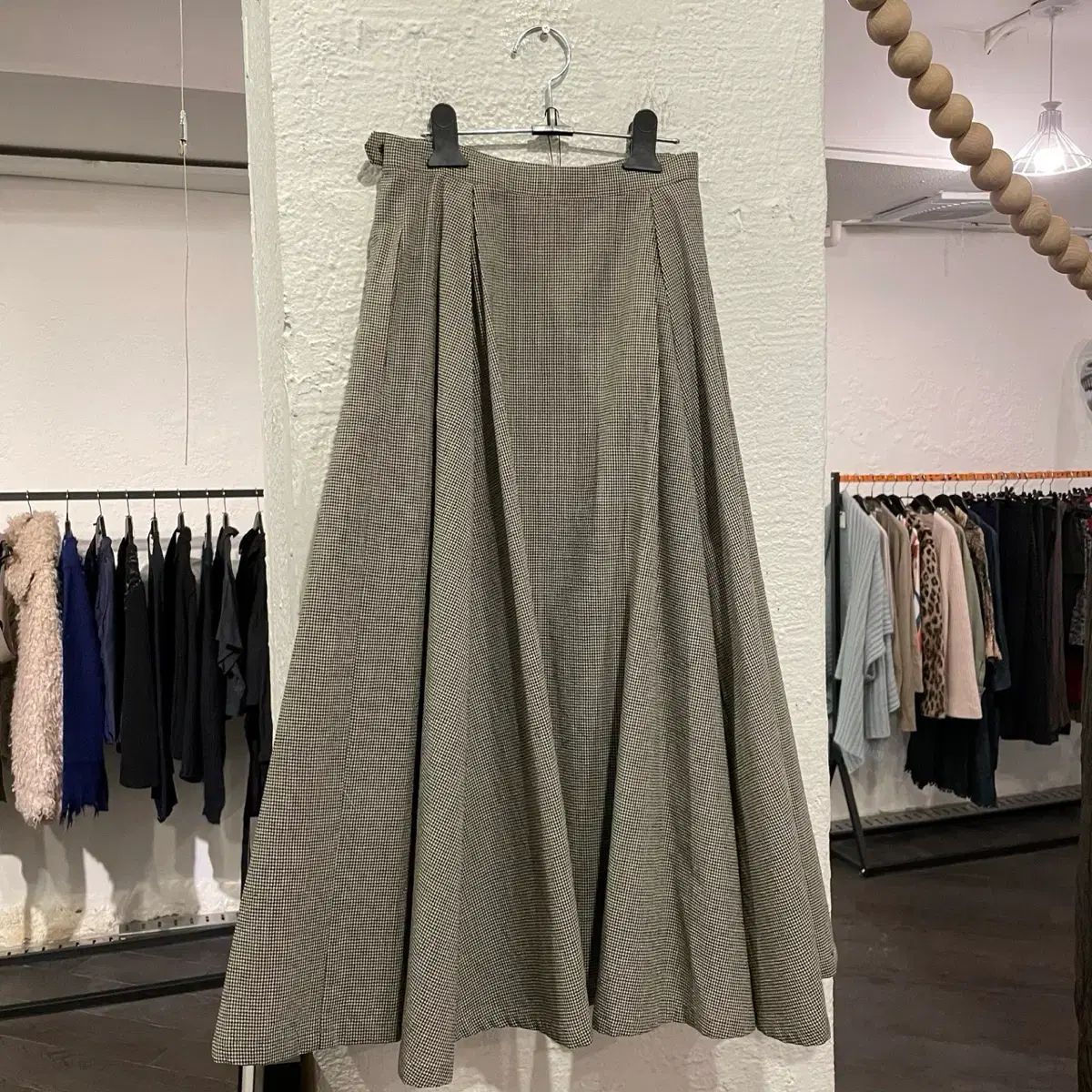 YOHJI YAMAMOTO ヨウジヤマモト ギンガムチェック フレア スカート