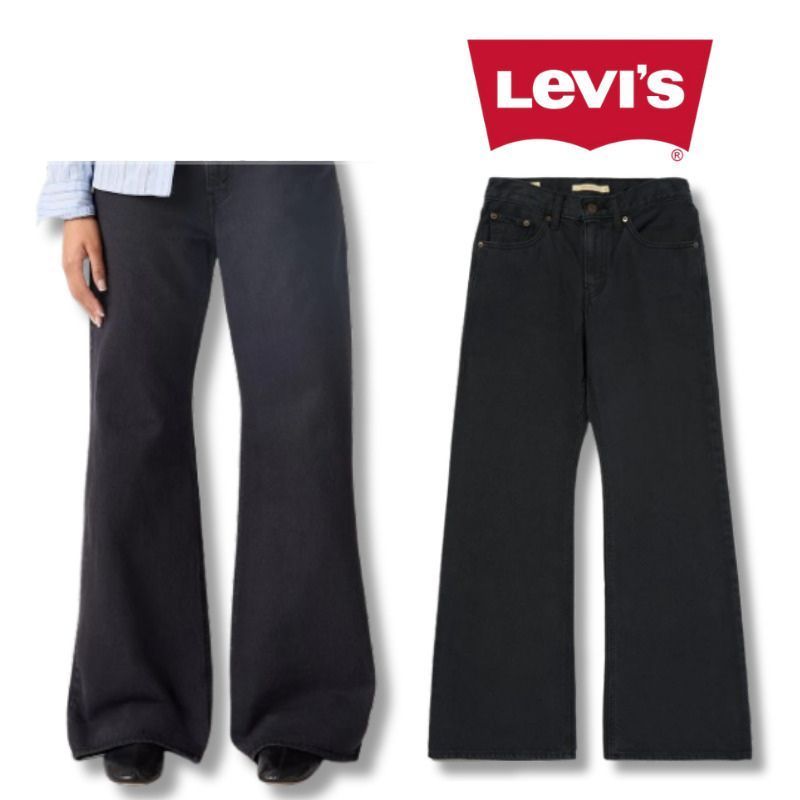 リーバイス Levi’s LOOSE BOOT ジーンズ デニム ブラック BLACK レディース 005do0004