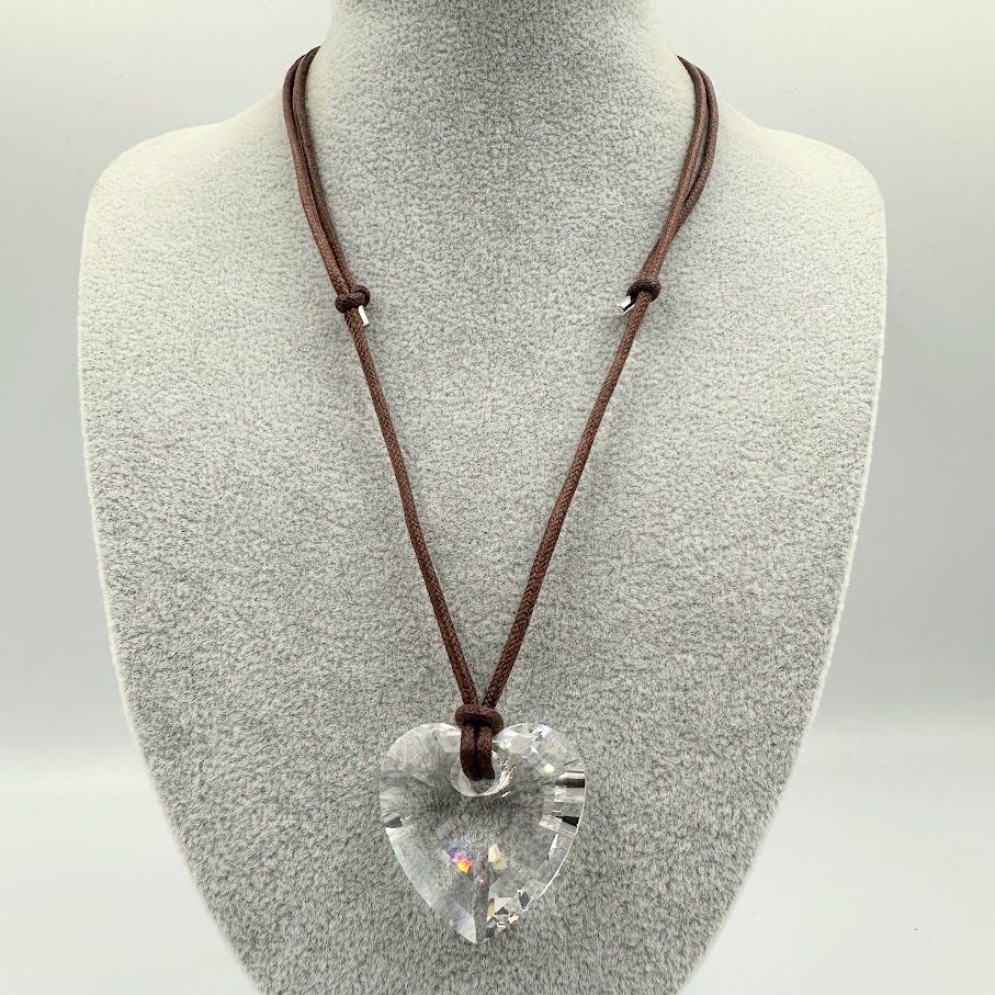 Swarovski スワロフスキー ハート型クリスタルネックレス - メルカリ