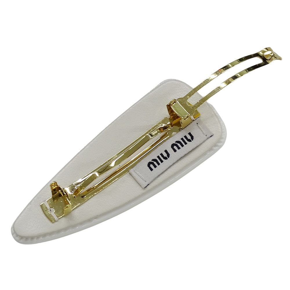 ミュウミュウ MIUMIU バレッタ レディース ブランド パテントレザー