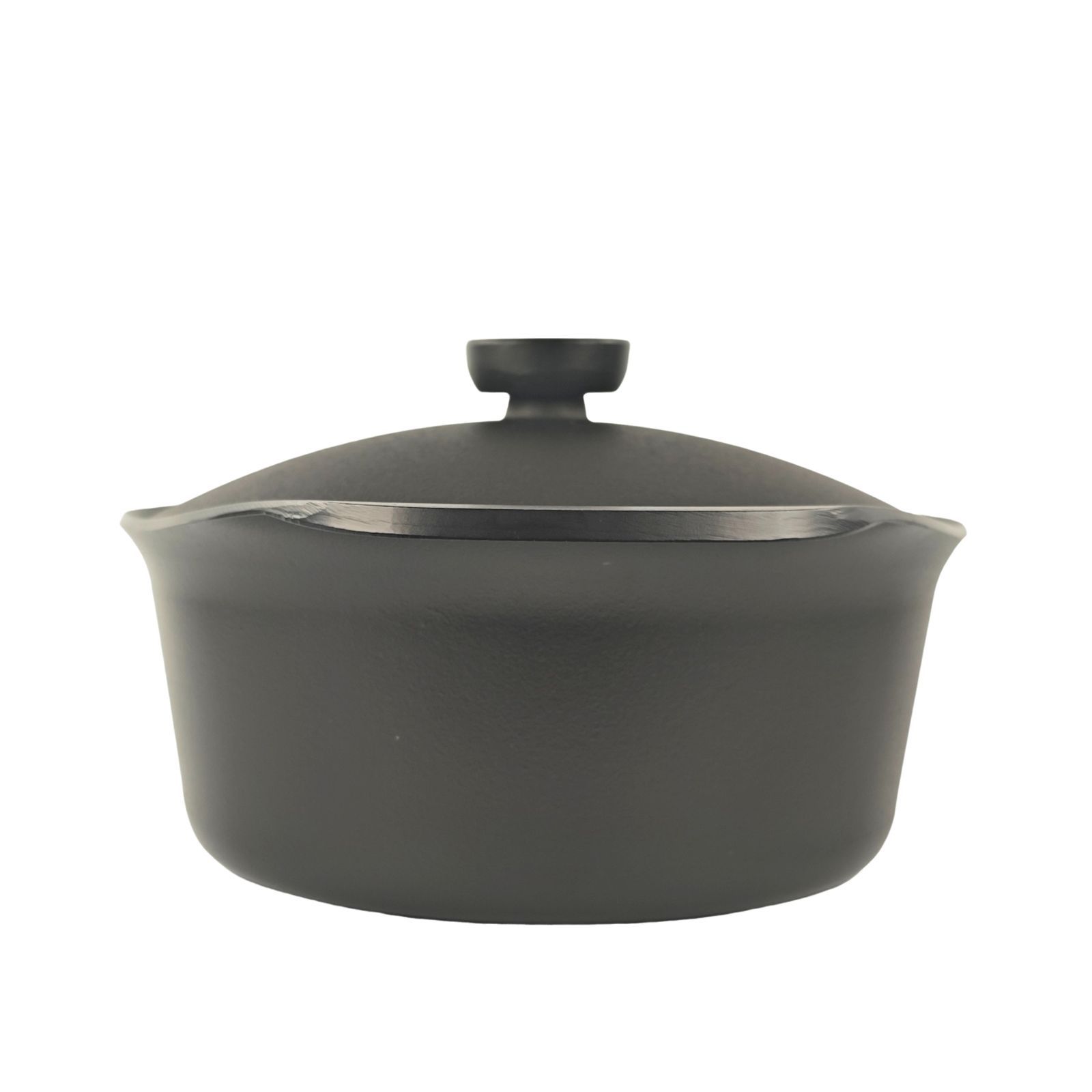 新品・未使用】柳 宗理 南部鉄器 深型 22cm 鉄ふた・ハンドル付き