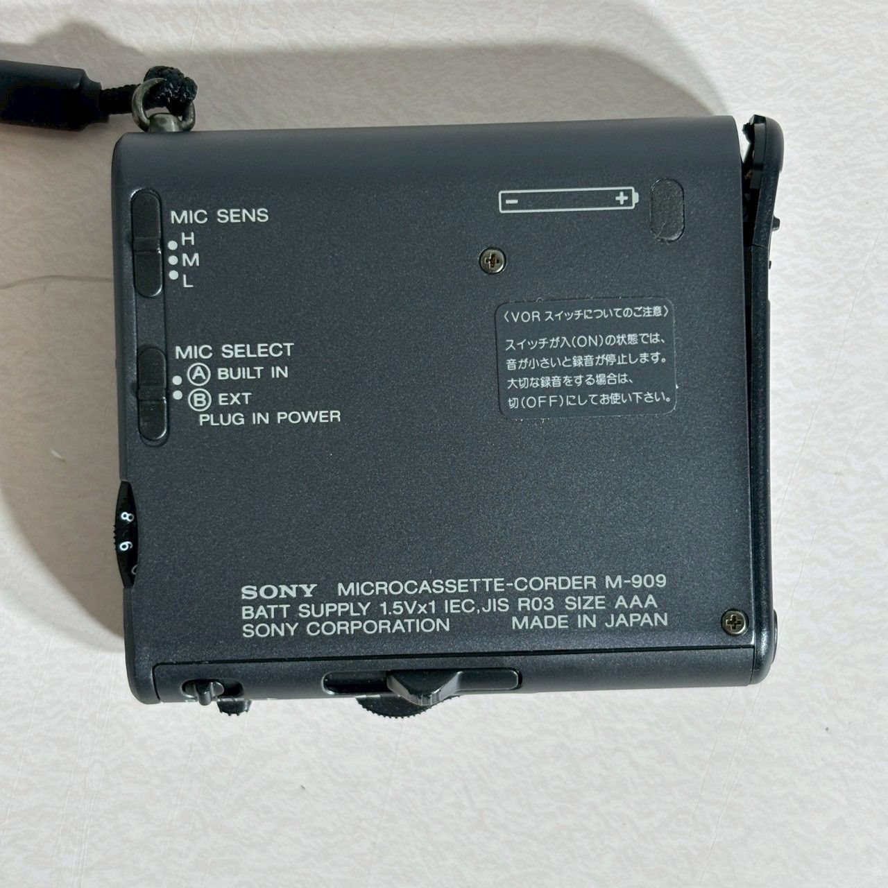 SONY ソニー マイクロカセットレコーダー 1992年製 マイクロカセット