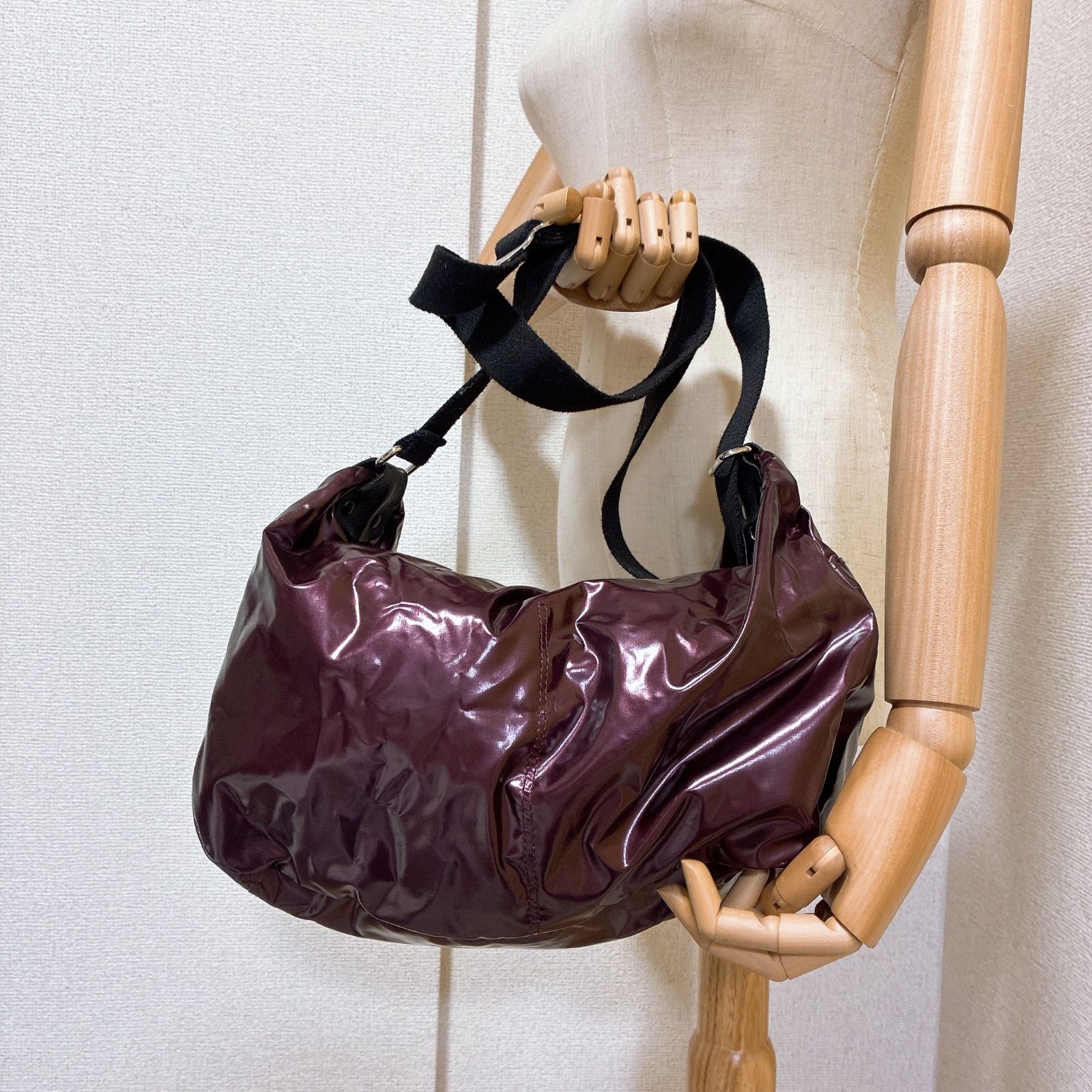Jack Gomme ジャックゴム フランス製 ナイロン×レザー ショルダー 