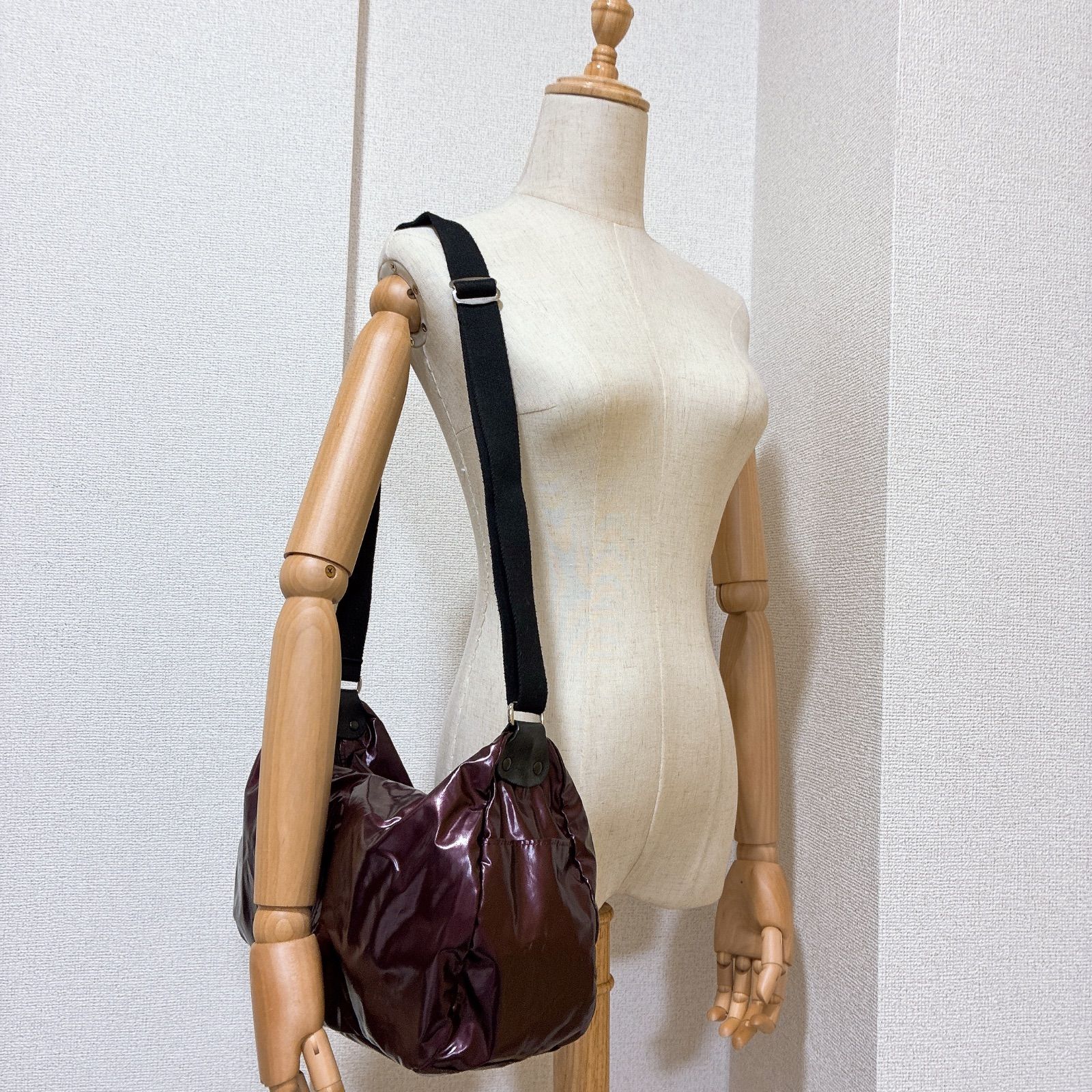Jack Gomme ジャックゴム フランス製 ナイロン×レザー ショルダー 
