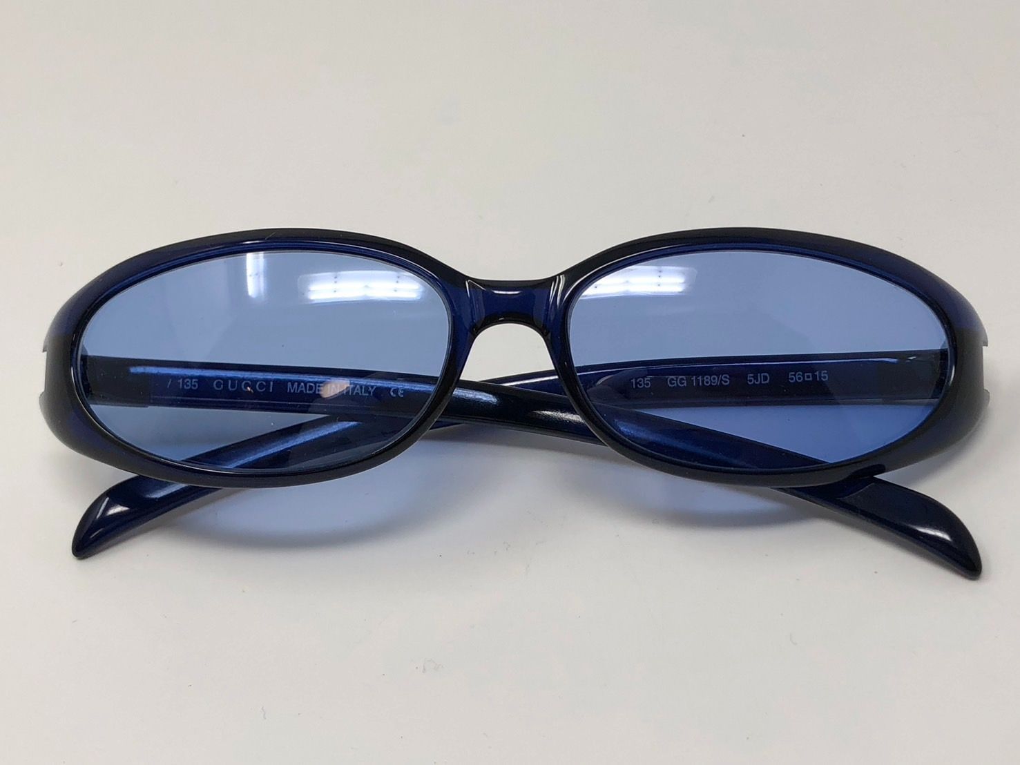 ◇GUCCI グッチ サングラス GG1189/S ブルー 度なし 56□15 本体のみ