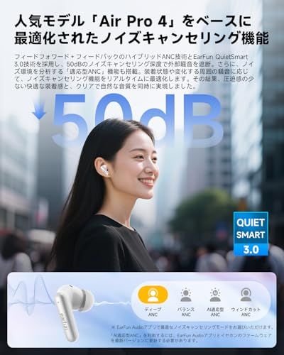 VGP 2025 SUMMER 金賞】EarFun Air Pro 4i ワイヤレスイヤホン
