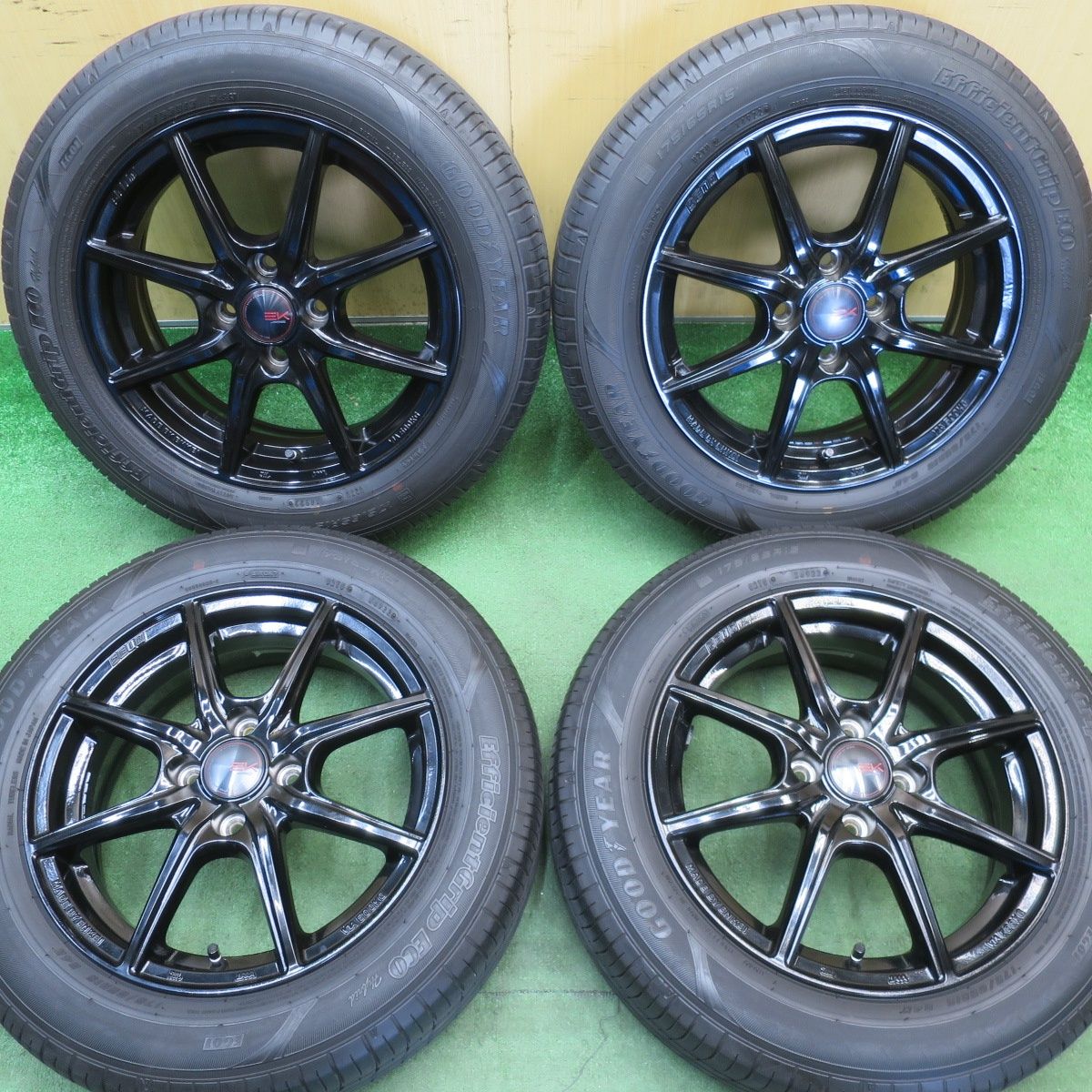 バリ溝！22年！キレイ！9分★175/65R15 グッドイヤー EfficientGrip ECO hybrid EG01 SEIN-EK AME ザイン 15インチ PCD100/4H★6051202NJノ 28,656円