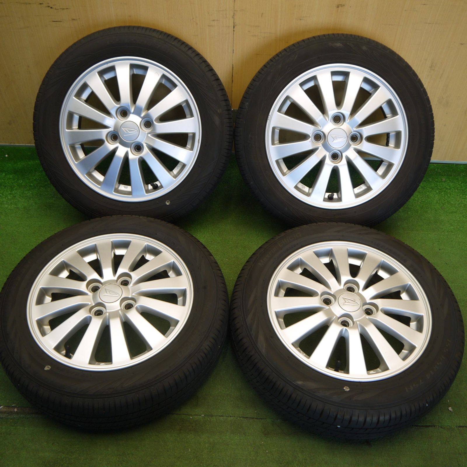 バリ溝！25年！8.5分★ダイハツ ムーヴ コンテ 純正 155/65R14 オートバックス Maxrun Efficia 14インチ PCD100/4H★6051302Hノ