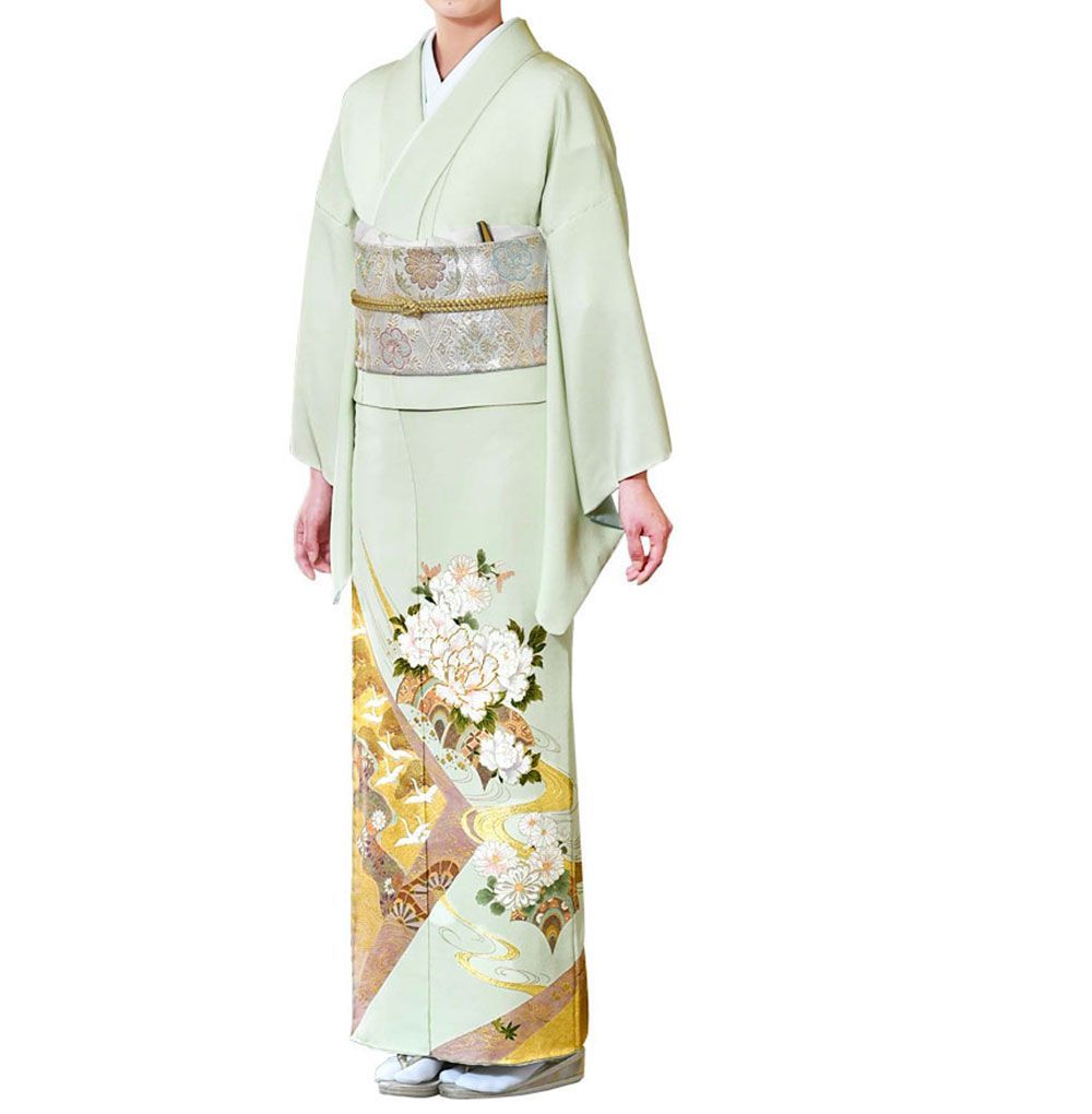 礼装用　色留袖　箔琳紋　着物単品　【結婚式、披露宴などの祝い事に】旧レンタル商品