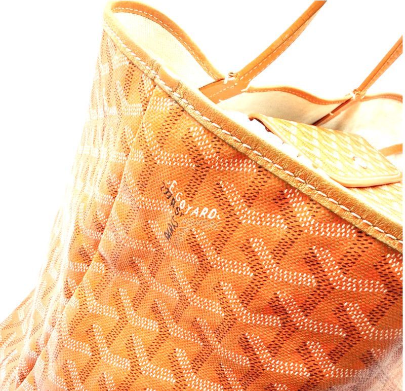 中古】GOYARD ゴヤール サンルイPM PVC オレンジ トートバッグ