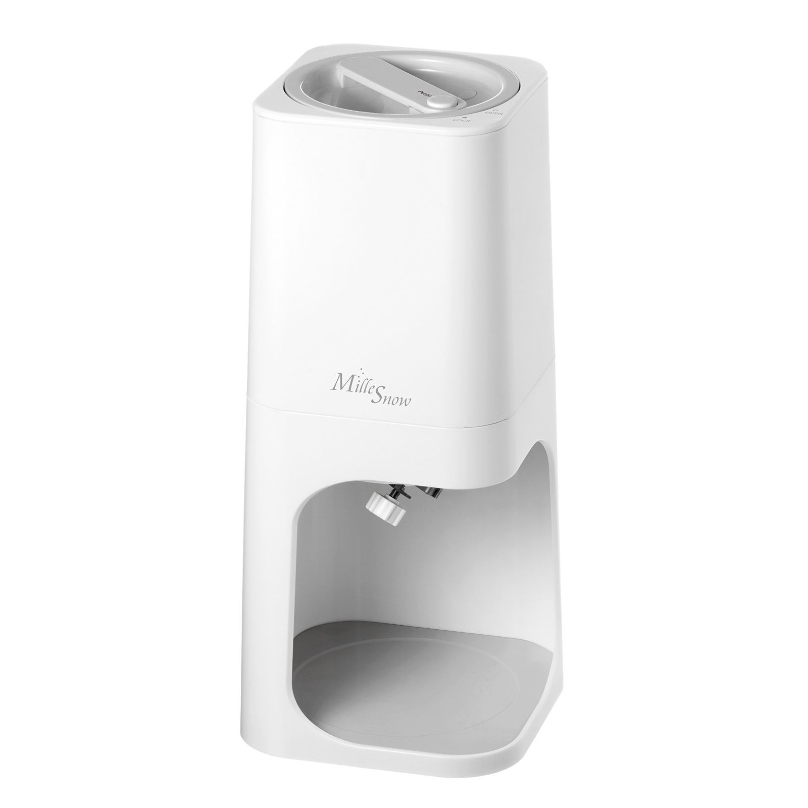[山善] 電動 かき氷機 ふわふわ Mille Snow (ミルスノー) かき氷器 アレンジ レシピブック付き 製氷カップ2個付き ホワイト YSIA-F25(W) #E