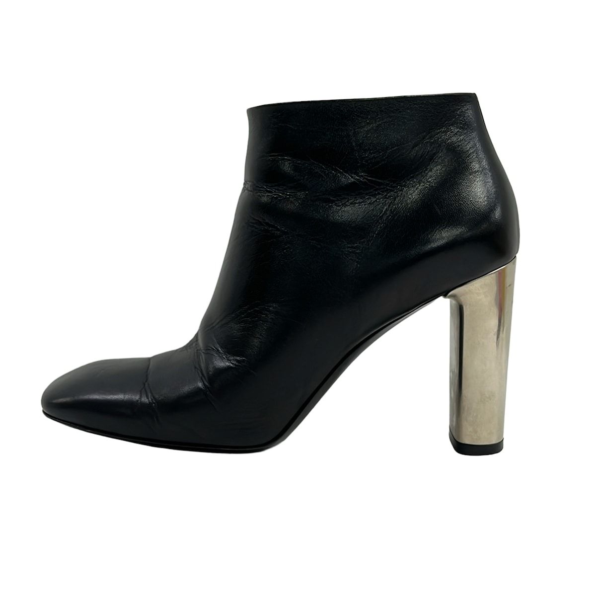 CELINE(セリーヌ) ショートブーツ 38 レディース - 黒 レザー