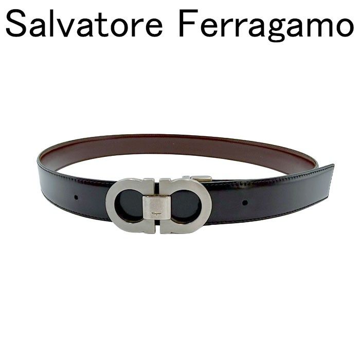 フェラガモ Salvatore Ferragamo ガンチーニ レザーベルト ブラック