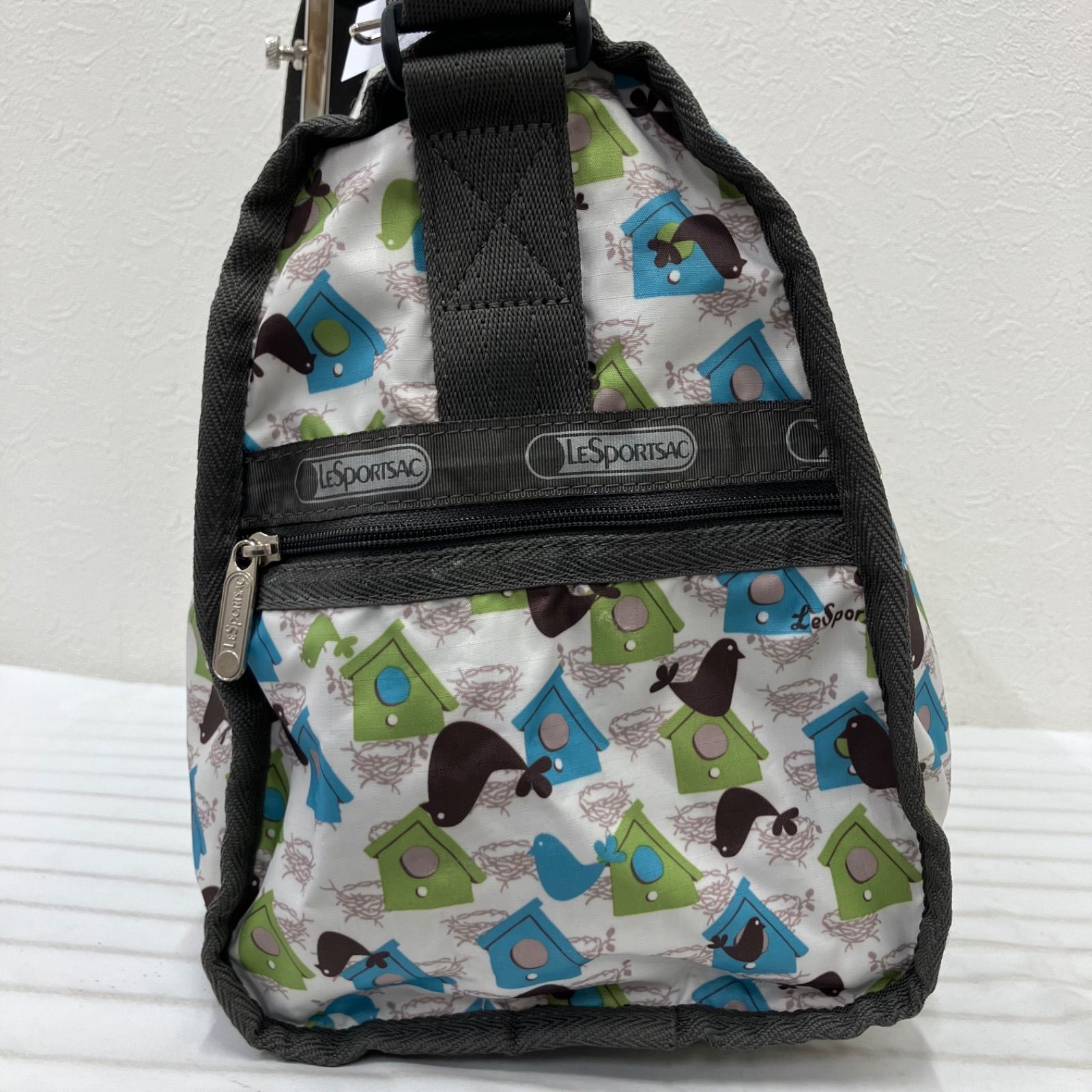 レスポートサック ボストンバッグ 2way 千鳥格子柄 LeSportsac 3374 LeSportsac レスポートサック ボストンバッグ 2way 旅行 鳥 総柄
