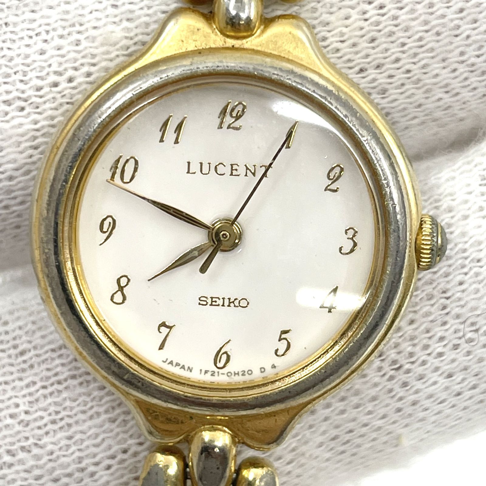 動作未確認 SEIKO セイコー LUCENT レディース 腕時計 1F21-0E80 白 