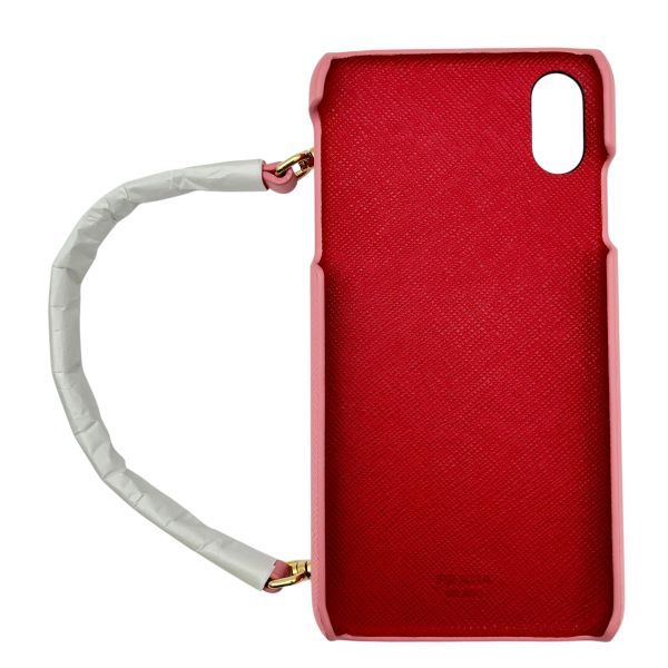 美品 PRADA スマホケース PhoneXS ピンク/赤 レザー - メルカリ